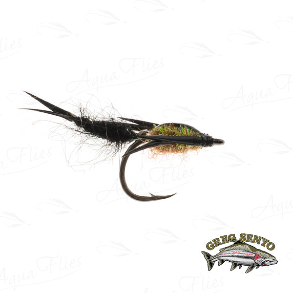 MINI WIGGLE BUG!! Jointed Black Stonefly Nymph SIZE 14 (per 3) | UK MINI WIGGLE BUG!! Jointed Black Stonefly Nymph SIZE 14 (per 3) | UK